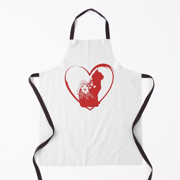 Item preview, Red Heart and Floral Cat designed and sold by FringyGingy.