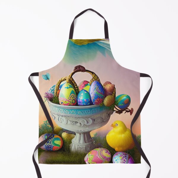 Item preview, Colorful Festive Easter Eggs Easter Bunny Spring Flowers Version 2 designed and sold by DreamingAwake1.