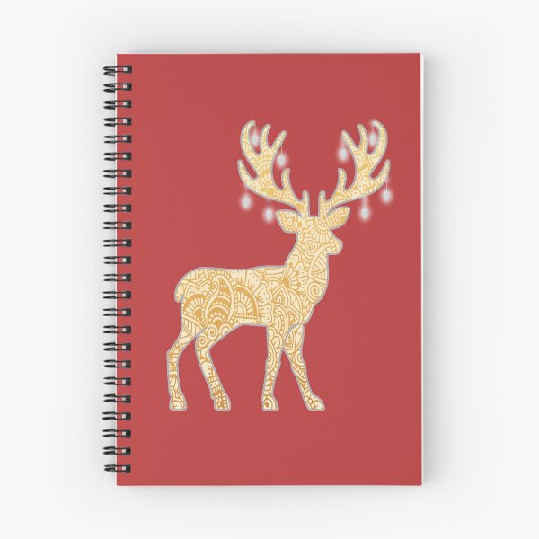 Item preview, Deer zentangle art red Christmas designed and sold by -soraya-.