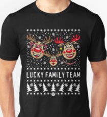 93 Lucky Family Team Reindeer Rudolph a child Rudolf Rudi funny Christmas Unisex T-Shirt