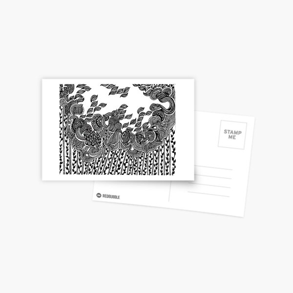 Wind and Leaves Postcard