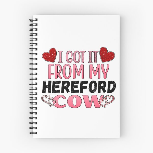 Item preview, White version of I got it from my Hereford cows Lovely Valentine hearts designed and sold by FarmsteadAcers.