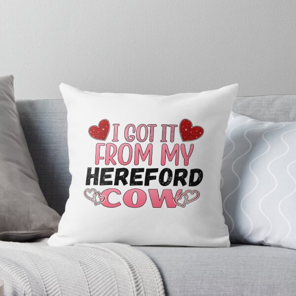 Item preview, White version of I got it from my Hereford cows Lovely Valentine hearts designed and sold by FarmsteadAcers.