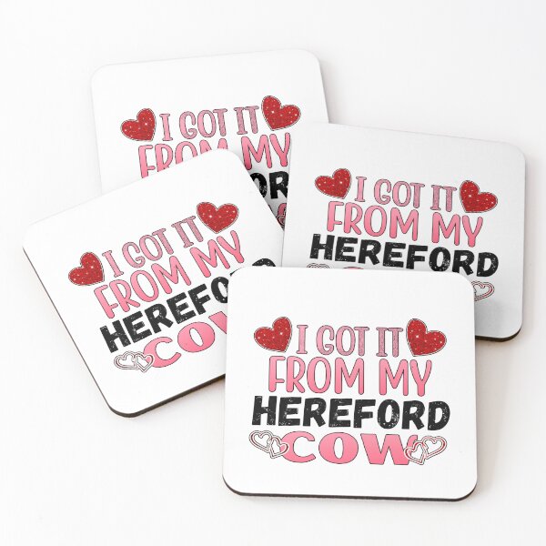 Item preview, White version of I got it from my Hereford cows Lovely Valentine hearts designed and sold by FarmsteadAcers.