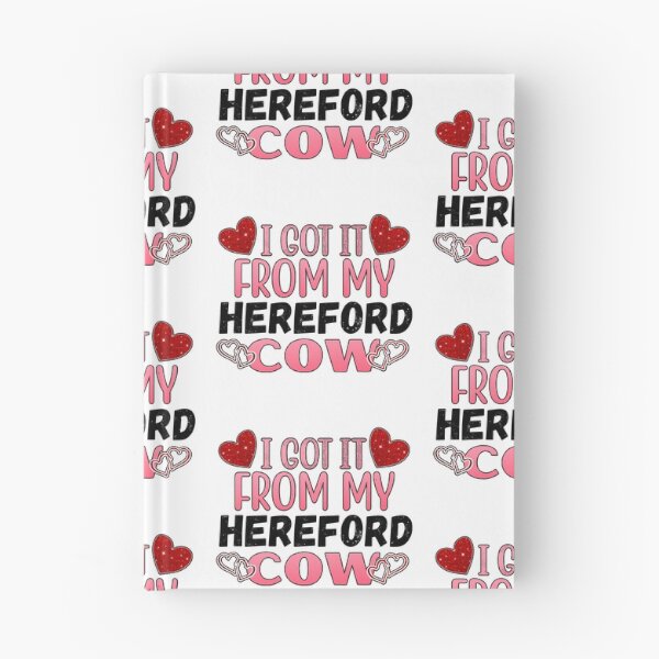 Item preview, White version of I got it from my Hereford cows Lovely Valentine hearts designed and sold by FarmsteadAcers.