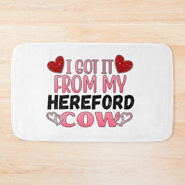 Item preview, White version of I got it from my Hereford cows Lovely Valentine hearts designed and sold by FarmsteadAcers.