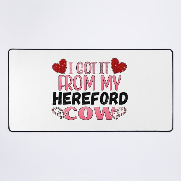Item preview, White version of I got it from my Hereford cows Lovely Valentine hearts designed and sold by FarmsteadAcers.