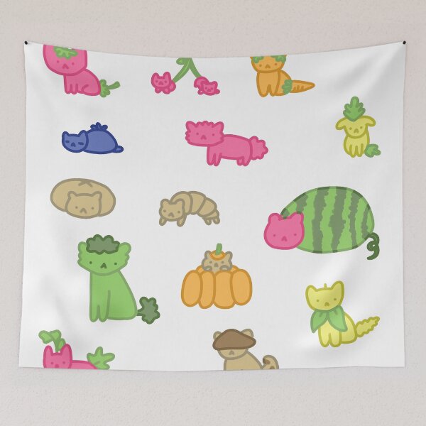 Item preview, Fruity Kitties Sticker Pack designed and sold by casserolestan.