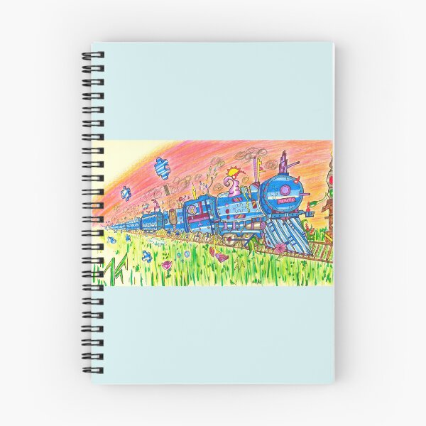 Item preview, Blue Abstract Colorful Puzzle Steam Train  designed and sold by Harold-Inks.