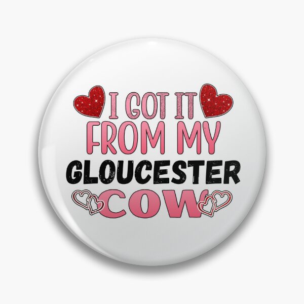 Item preview, White version of I got it from my Gloucester cows Lovely Valentine hearts designed and sold by FarmsteadAcers.