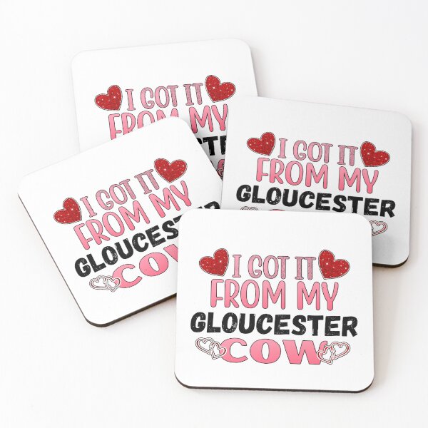 Item preview, White version of I got it from my Gloucester cows Lovely Valentine hearts designed and sold by FarmsteadAcers.