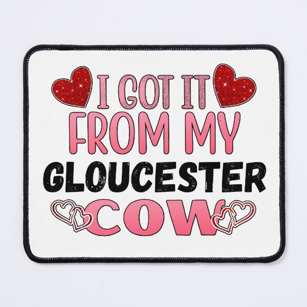 Item preview, White version of I got it from my Gloucester cows Lovely Valentine hearts designed and sold by FarmsteadAcers.