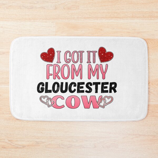 Item preview, White version of I got it from my Gloucester cows Lovely Valentine hearts designed and sold by FarmsteadAcers.