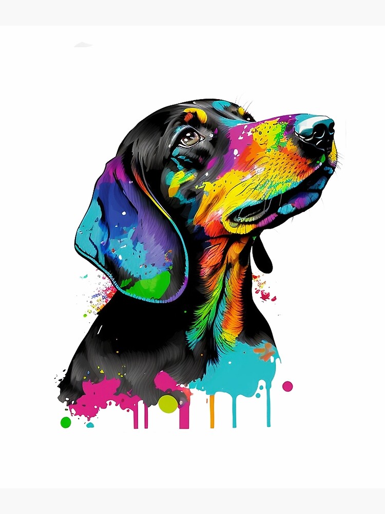 Colorful Pop Art Dachshund for Sausage Dog Lover | Canvas Print