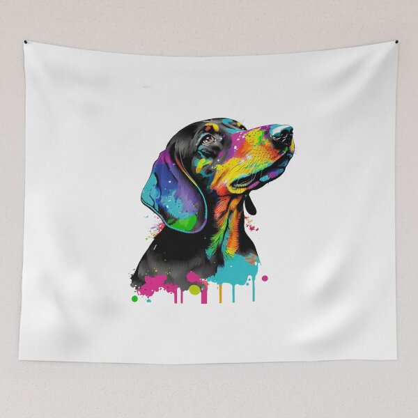 Item preview, Colorful Pop Art Dachshund for Sausage Dog Lover designed and sold by PRINTED ..