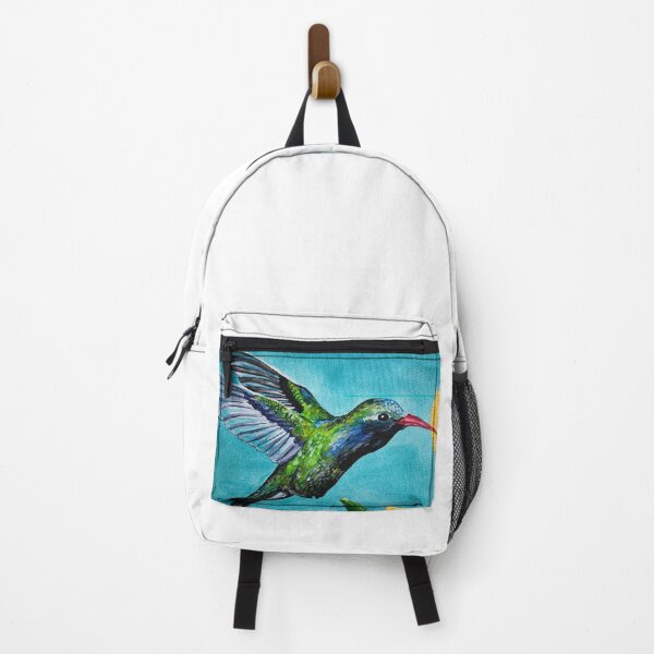 Item preview, Hummingbird bird foraging on a daffodil flower designed and sold by Valérie SCHULER.
