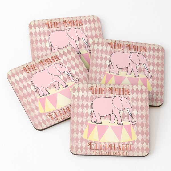 Item preview, The Pink Elephant Bar and Grill. Whimsical Logo designed and sold by SSustainable.