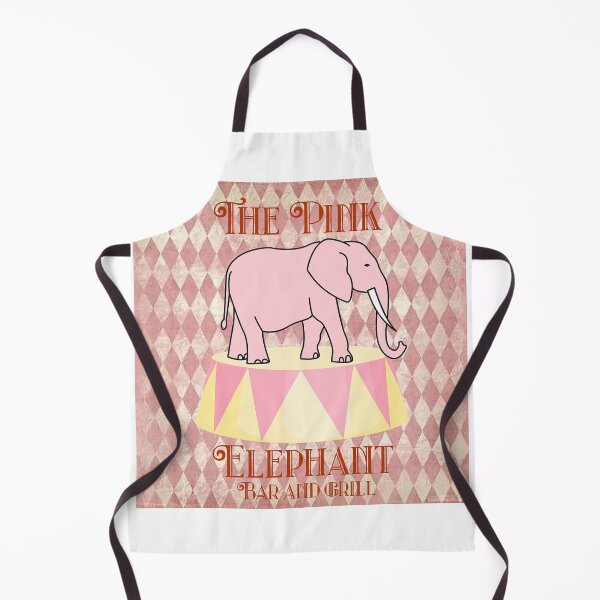 Item preview, The Pink Elephant Bar and Grill. Whimsical Logo designed and sold by SSustainable.