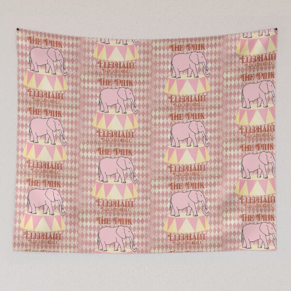 Item preview, The Pink Elephant Bar and Grill. Whimsical Logo designed and sold by SSustainable.