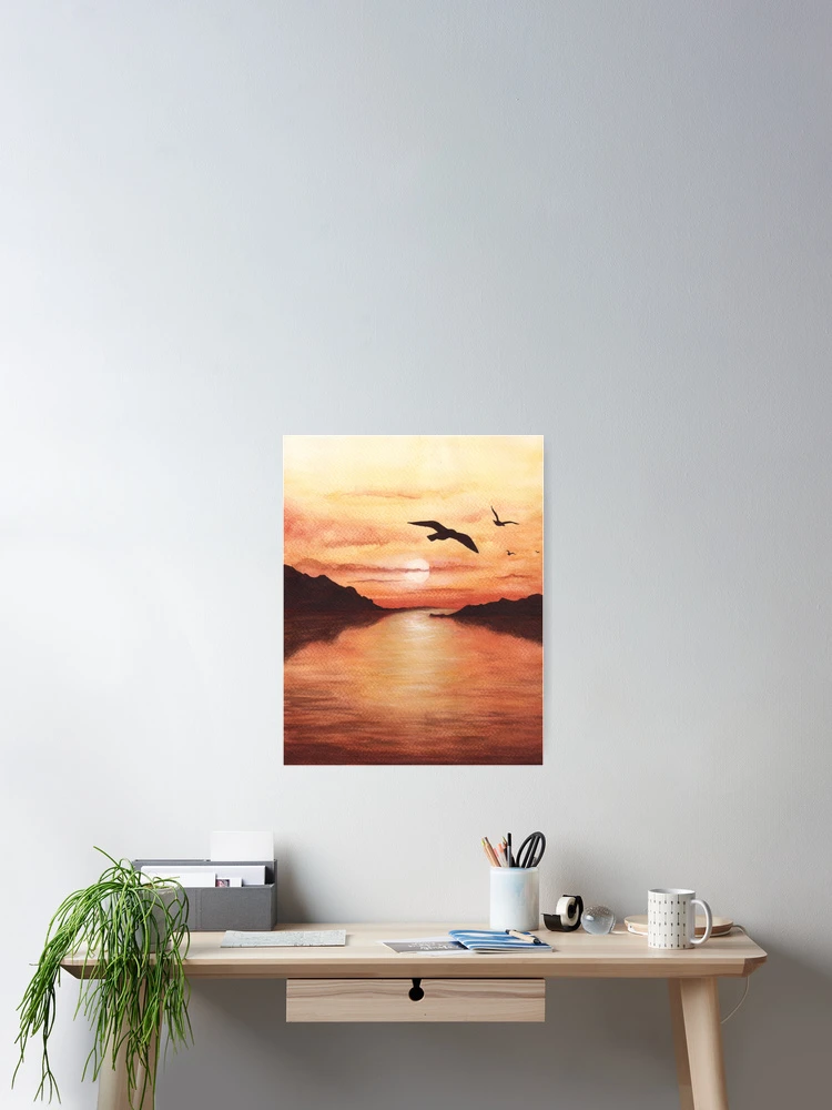 Thumbnail 2 of 3, Poster, sunset designed and sold by J sora.