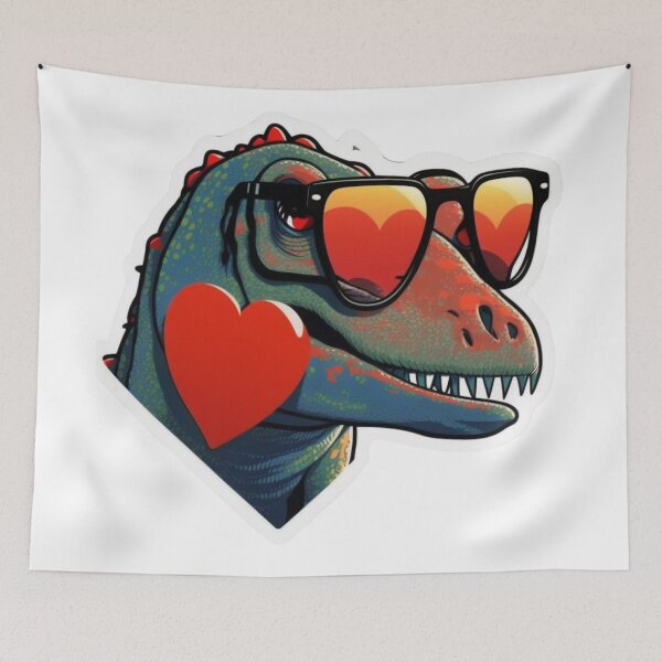 Item preview, Cute Heart Dinosaur designed and sold by pedrogag.