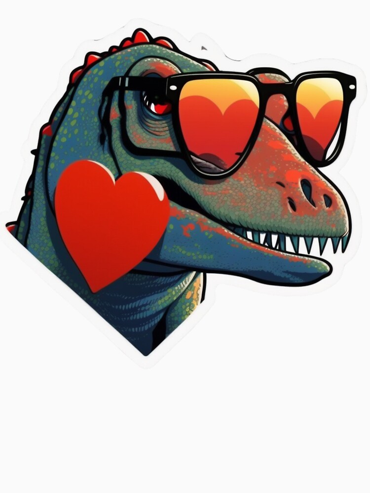 Discover Cute Heart Dinosaur Classic T-Shirt