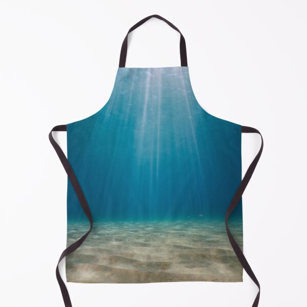 Item preview, Rays of sunlight underwater with sandy seabed Mediterranean sea designed and sold by Seaphotoart.