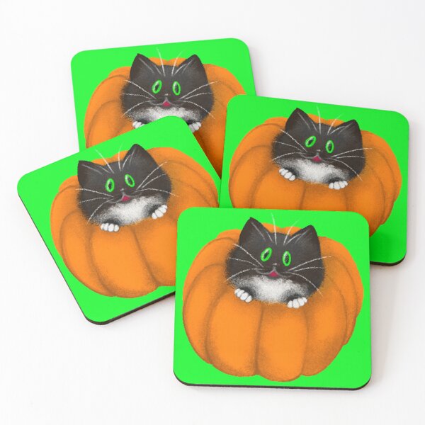 Item preview, Pumpkin Kitty designed and sold by ScribbOwls.