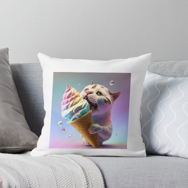 Item preview, cat and ice cream, im just here for the free ice cream designed and sold by OTA01.
