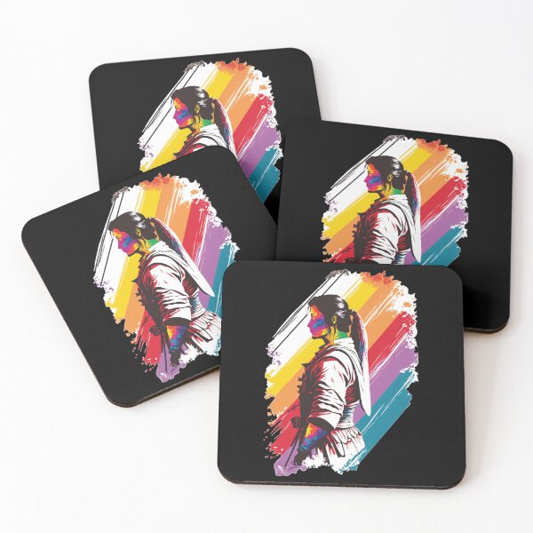 Item preview, Rainbow Karate Female Fighter - Martial Arts Pride designed and sold by RailoImage.