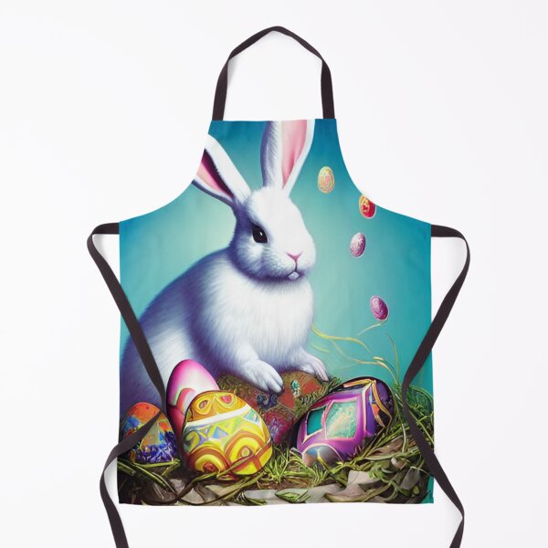 Item preview, Colorful Festive Easter Eggs Easter Bunny Spring Flowers Version 5 designed and sold by DreamingAwake1.