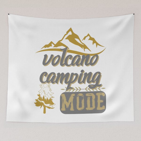 Item preview, volcano camping mode, forest river sun inside tree pine designed and sold by movie-popcorn.