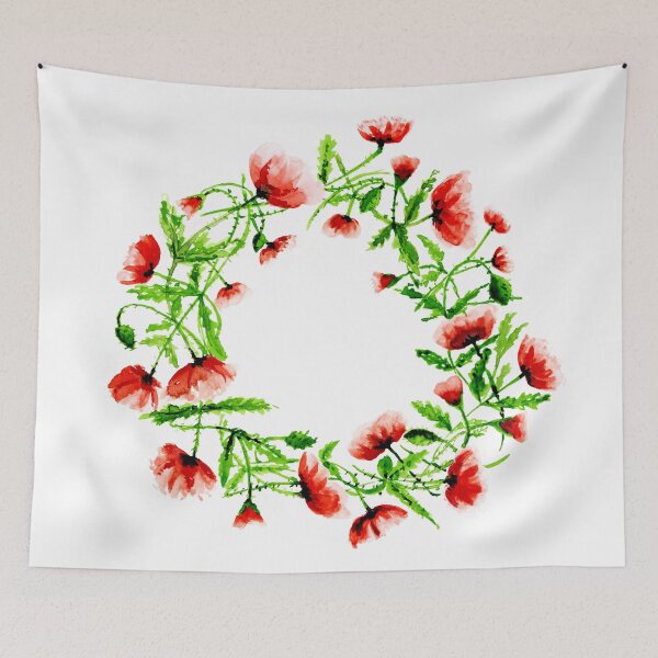 Item preview, Poppies in wreath designed and sold by Ivonne Wierink.
