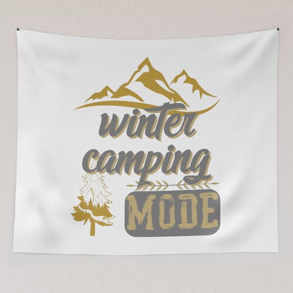 Item preview, winter camping mode, forest river sun inside tree pine designed and sold by movie-popcorn.
