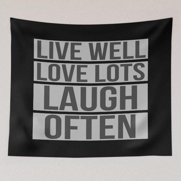 Item preview, live well love lots laugh often "silver" inspirational thoughts designed and sold by mood-draftsman.