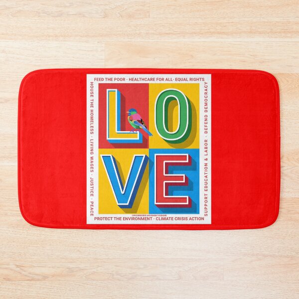 Item preview, PMD00389 Progressive Movement Designs Love colorful Valentine or for any day for Progressives with 12 goals  designed and sold by ProgressiveLeft.