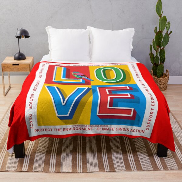 Item preview, PMD00389 Progressive Movement Designs Love colorful Valentine or for any day for Progressives with 12 goals  designed and sold by ProgressiveLeft.