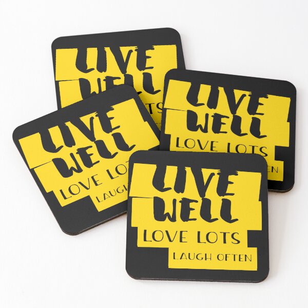 Item preview, live well love lots laugh often "gold" inspirational thoughts designed and sold by mood-draftsman.