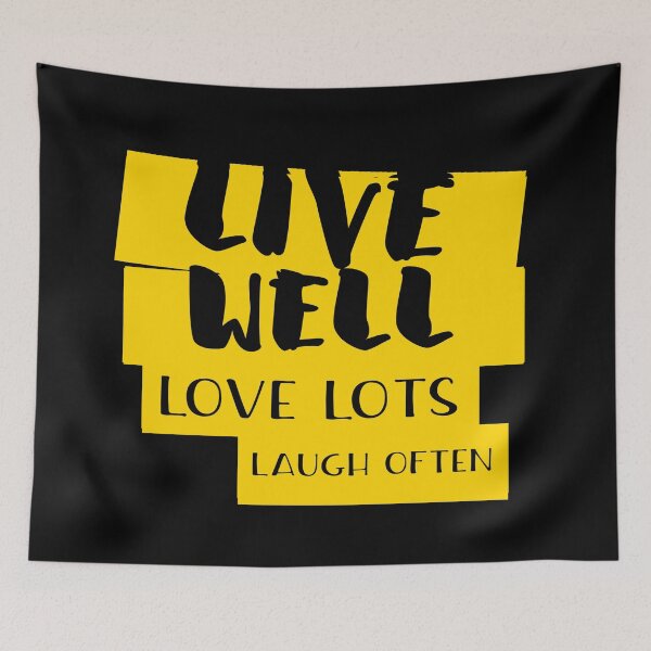 Item preview, live well love lots laugh often "gold" inspirational thoughts designed and sold by mood-draftsman.