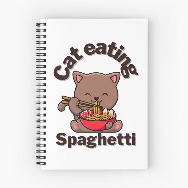 Artikelvorschau, Katze isst Spaghetti entworfen und verkauft von Tienda-Vane.