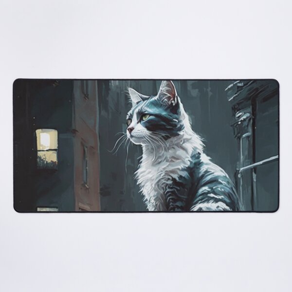 Artikelvorschau, Verschönern Sie Ihr Zuhause mit der impressionistischen Malerei Midnight City Cat entworfen und verkauft von senouz.