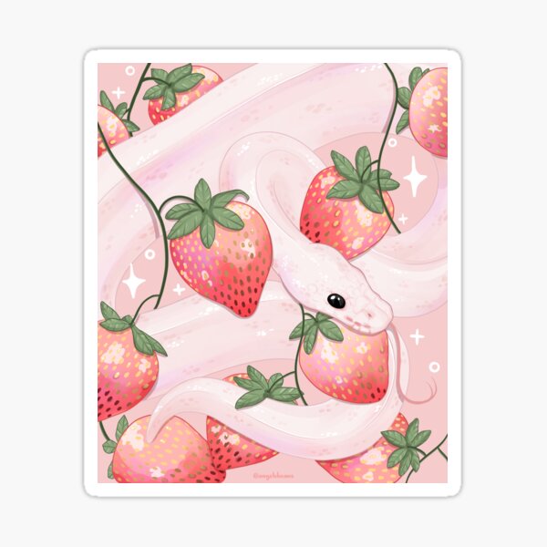 Item preview, Ball python with strawberries  designed and sold by Angelxbeans.