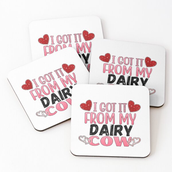 Item preview, White version of I got it from my Dairy cows Lovely Valentine hearts designed and sold by FarmsteadAcers.