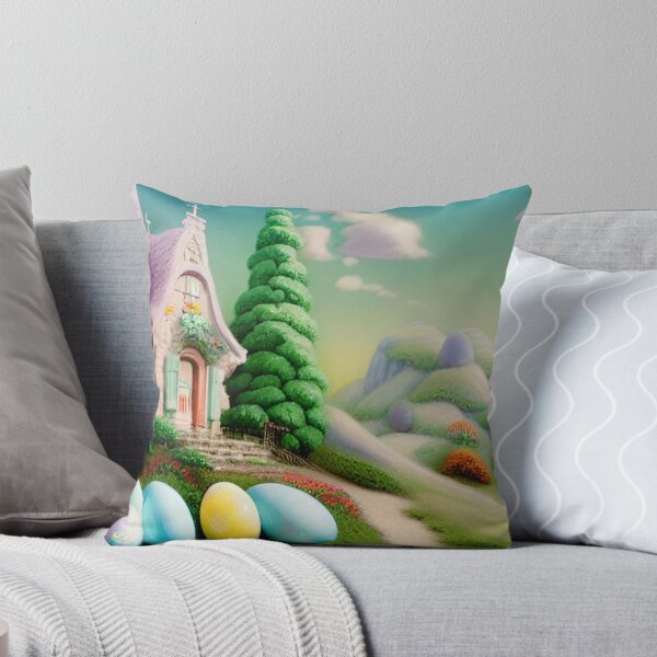 Item preview, Easter Eggs Surreal Fairytale Pastel Landscape designed and sold by DreamingAwake1.
