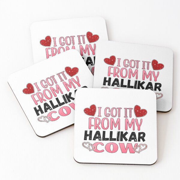 Item preview, White version of I got it from my Hallikar cows Lovely Valentine hearts designed and sold by FarmsteadAcers.