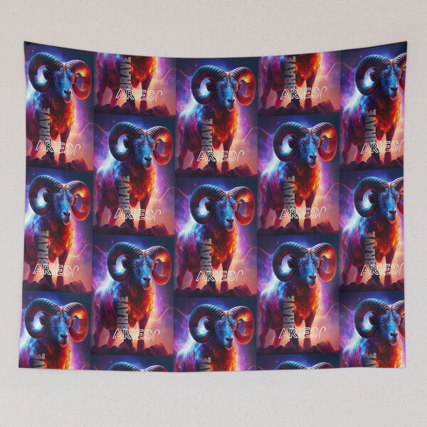 Item preview, This Bold Ram Embodies the Bravery and Passion of the Aries Astrological Sign designed and sold by WhitePinesVale.