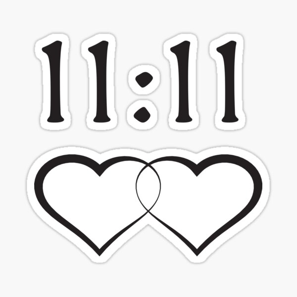 Linked Hearts Soul Mates Connections 11:11 Sticker