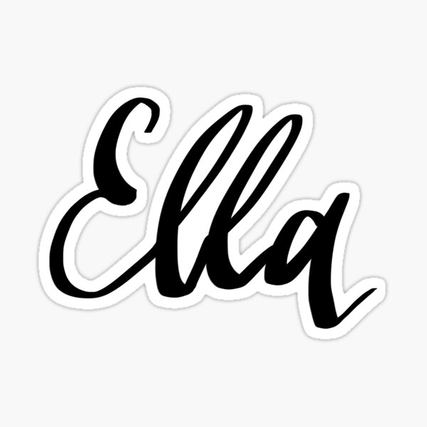 Ella Name Stickers Redbubble