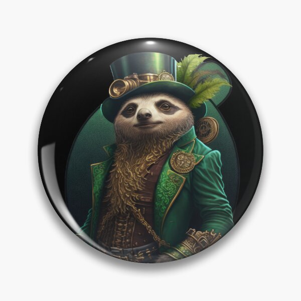 Item preview, Cute St. Patrick's Day Leprechaun Steampunk Sloth designed and sold by NateFellhauer.