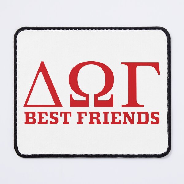 Item preview, DOG - Best Friends - Greek letters - Delta Omega Gamma - Red with White Outline designed and sold by 8PawsStudio.